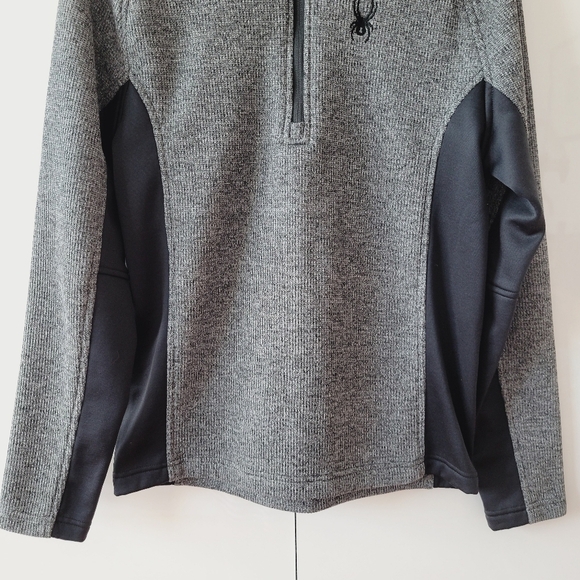 Spyder Gray and Black Quarter-Zip Pullover Top - Picture 4 of 13